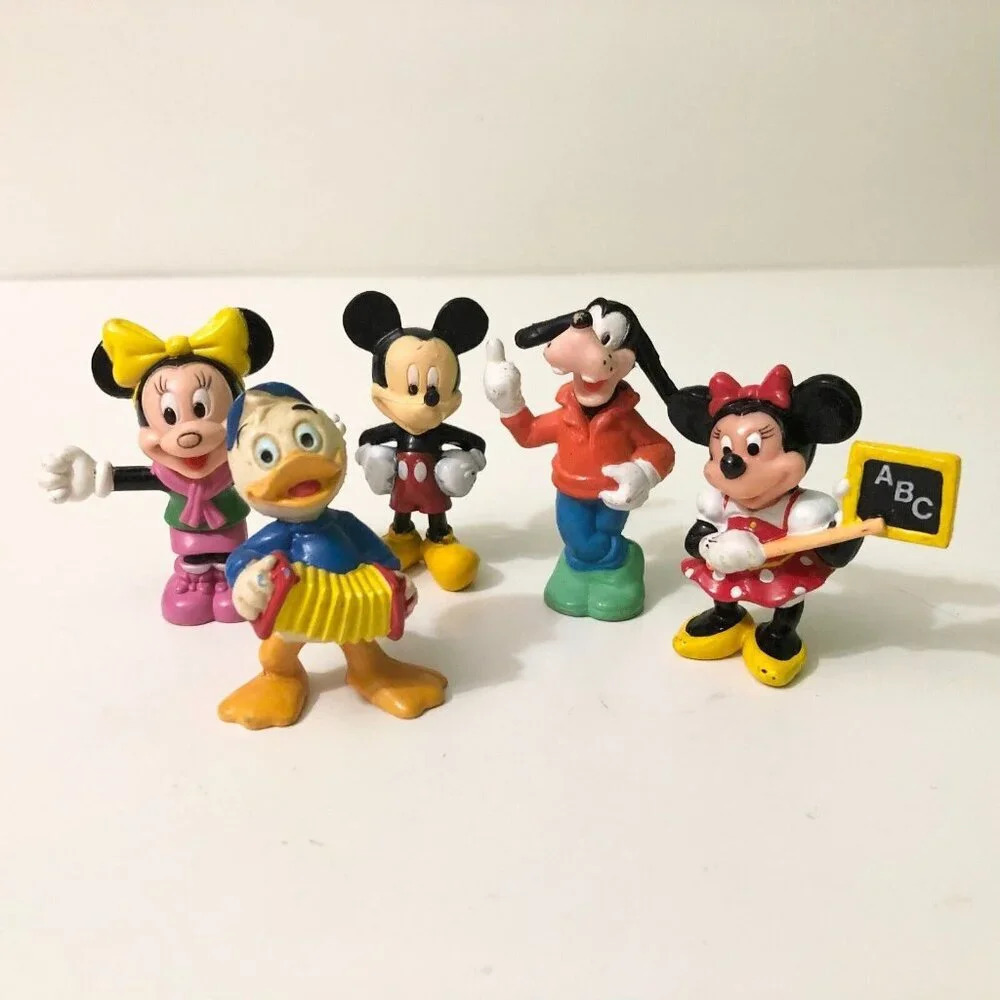 Vintage Disney Figures Arco Applause Mickey Minnie Mouse Ducktales Bully Goofy